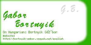 gabor bortnyik business card